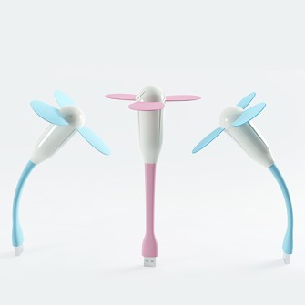竹蜻蜓USB迷你電動手提風扇