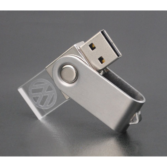 Crystal rotating USB flash drive 16GB