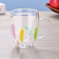 Double wall glass coffee cup