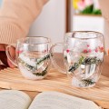 Double wall glass coffee cup