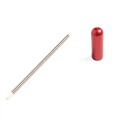 Folded stainless steel straw