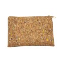 Cork clutch zipper Bag