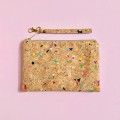 Cork clutch zipper Bag