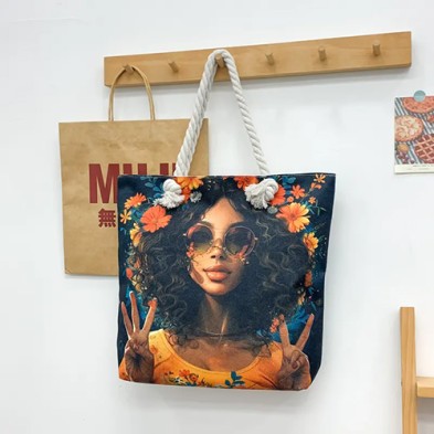  Painted Handmade Tote Bag