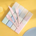 3-in-1 Portable Wheat Straw Cutlery Set