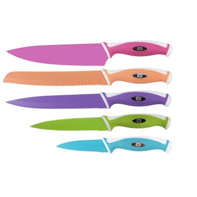 Colorful non-stick knife set 