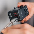 Verbatim 4 Port PD 3.0 100W GAN Travel Adaptor Black