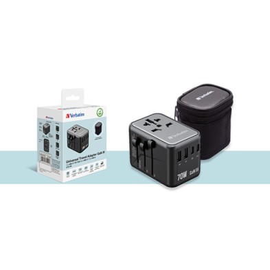Verbatim GaN III 70W 通用旅行轉插座-UTA-09