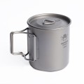 Titanium Cup with Foldable Handles Lightweight Water Cup