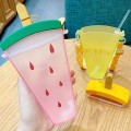 水果冰棒塑胶吸管杯含背带